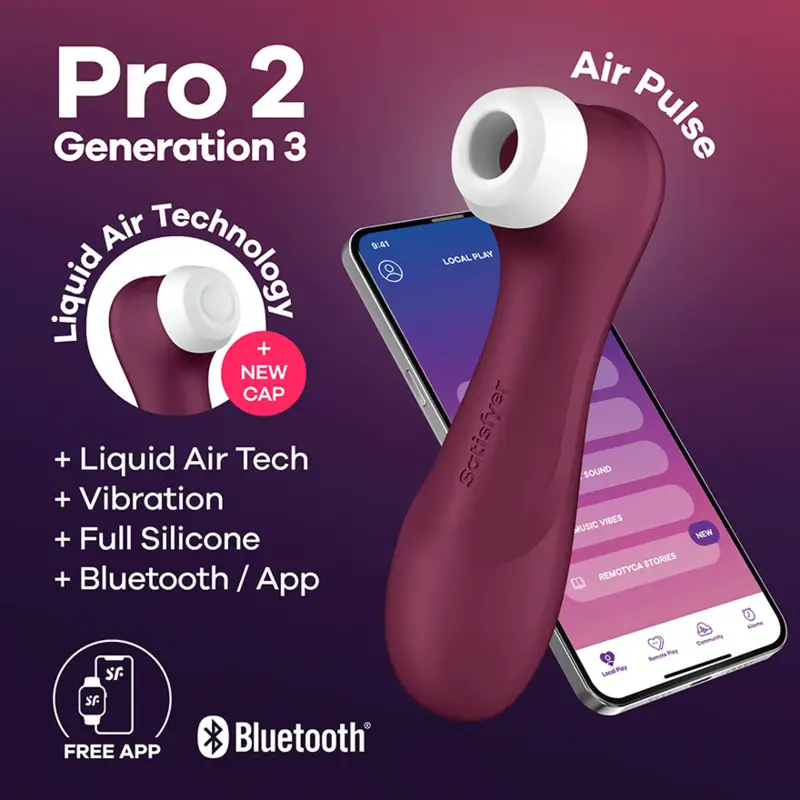 Satisfyer - Pro 2 Generation 3 App Controlled - Winered