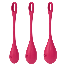 Satisfyer punaste armukuulide komplekt Yoni Power 1