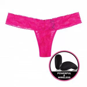 Secrets Vibrating Panties – Lace Thong Pink Queen Size