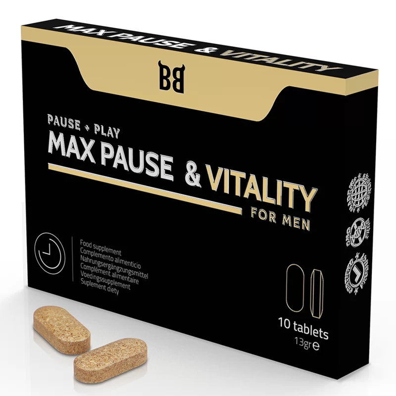 Seemnepurset edasi lükkav ja seksuaalset võimekust suurendavad tabletid Max Pause & Vitality