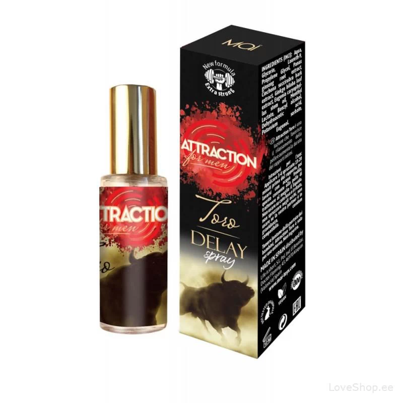 Seemnepurset edasilükkav sprei Attraction Toro Delay (30ml)