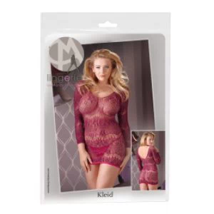 Seksikas lillemustriga võrkkleit, lillakas-punakas