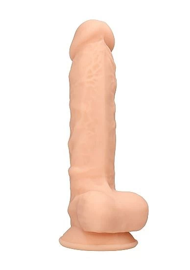 Silikoonist Dildo munanditega - 18 cm