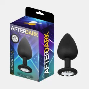 Silikoonist klassikaline anaaltapp AfterDark Sparkly (S, M ja L)