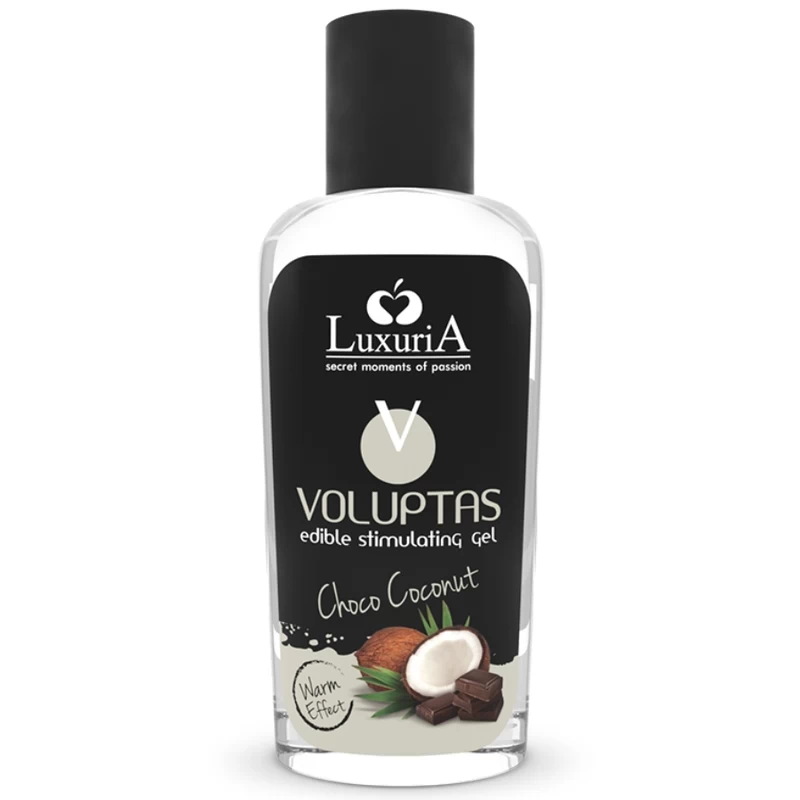 Soojendav ja stimuleeriv geel Luxuria Voluptas Choco Coconut (kookospähkel)