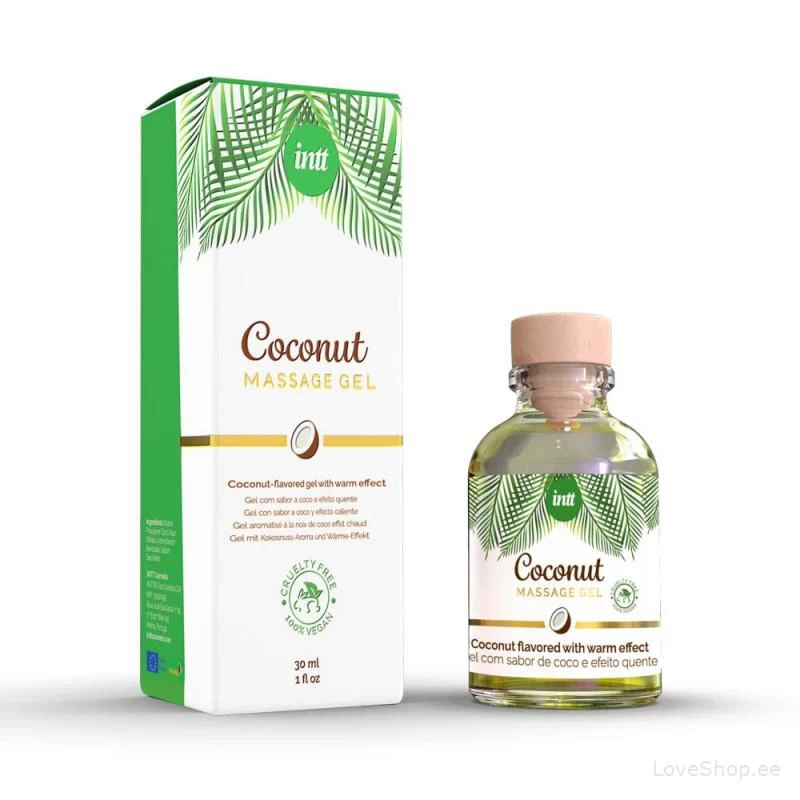 Soojendava toimega massaažigeel & libesti Intt Coconut (kookos)