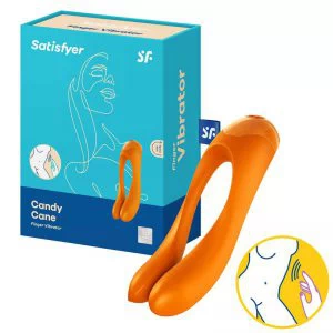 Sõrmevibraator Satisfyer Candy Cane (oranž)