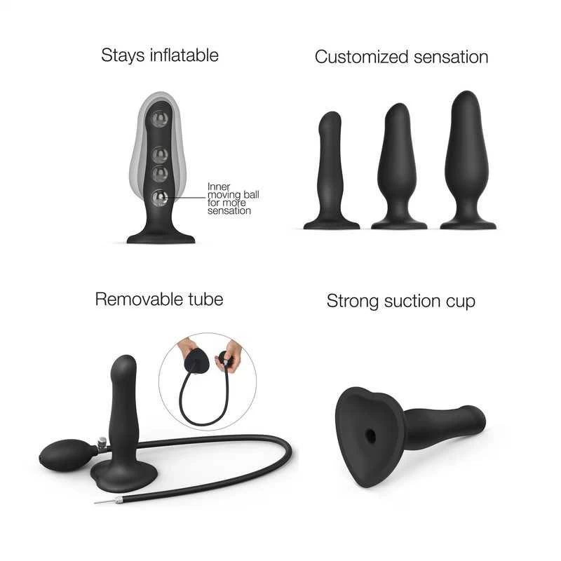 Strap-on-me - Inflatable Dildo Black - Image 3