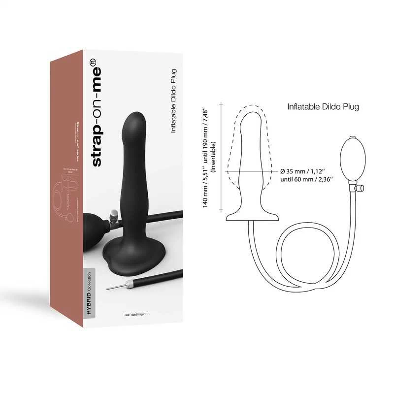 Strap-on-me - Inflatable Dildo Black - Image 4