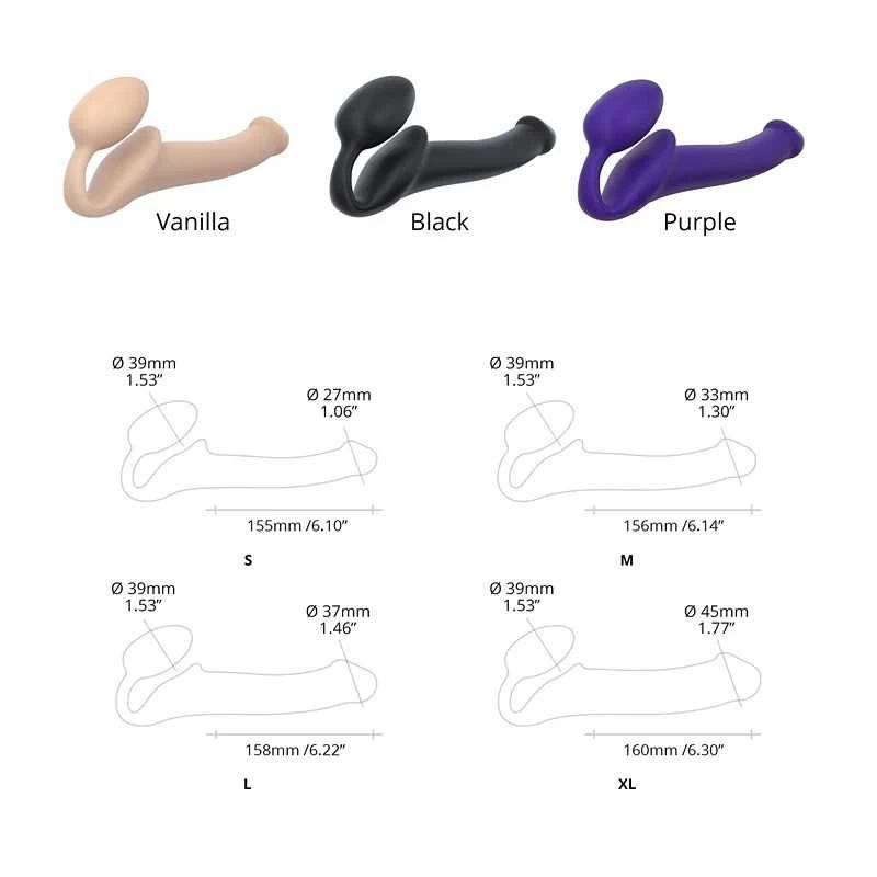 Strap-On-Me - Semi-Realistic Bendable Strapless Strap-On Black - Image 10