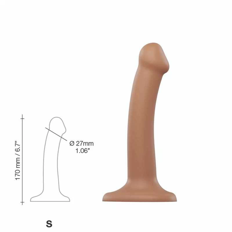 STRAP-ON-ME - SEMI-REALISTIC DUAL DENSITY PAINDUV DILDO KARAMELL - Image 4