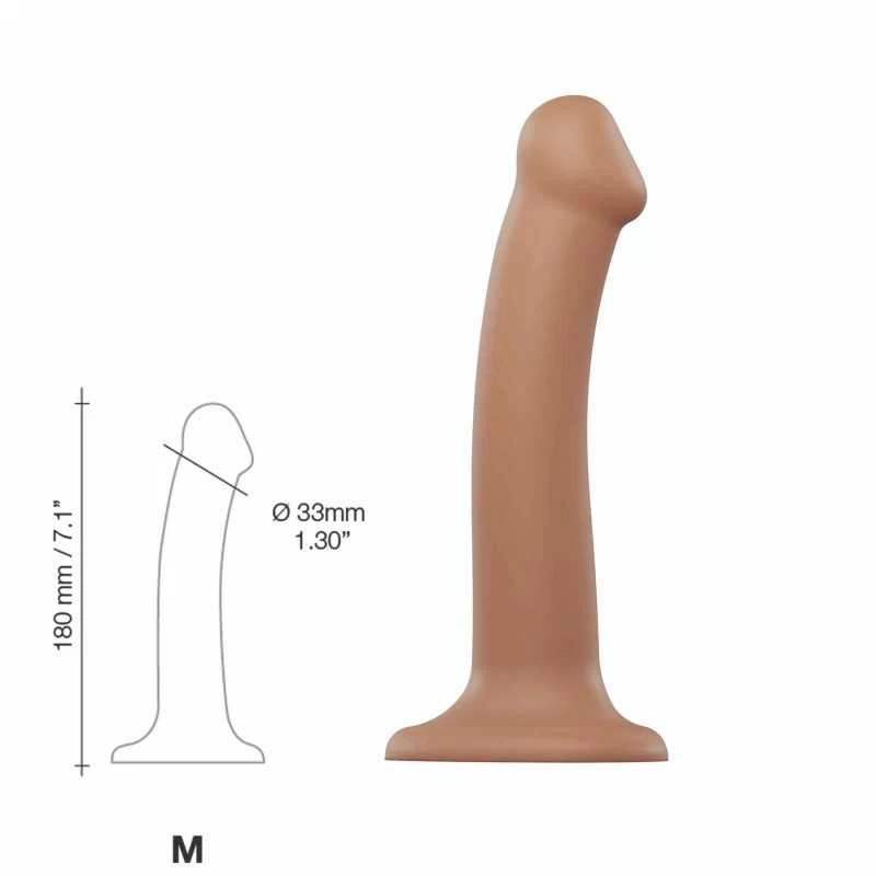 STRAP-ON-ME - SEMI-REALISTIC DUAL DENSITY PAINDUV DILDO KARAMELL - Image 9