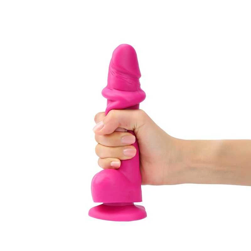 Strap-On-Me - Sliding Skin Realistic Dildo Fuchsia - Image 8