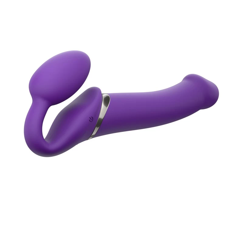 Strap-On-Me - Vibrating Bendable Strap-On L Purple - Image 3