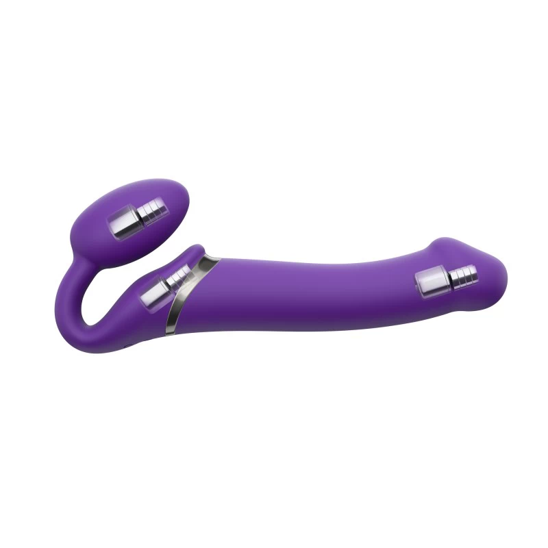 Strap-On-Me - Vibrating Bendable Strap-On L Purple - Image 4