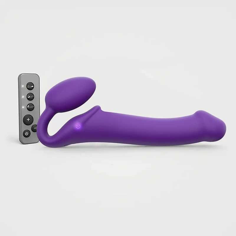 Strap-On-Me - Vibrating Bendable Strap-On L Purple