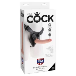 Strap-on nahavärvi King Cock 7" dildoga