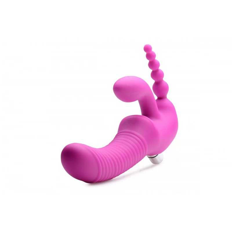 STRAP U - REGAL RIDER TRIPLE G VIBRATING SILICONE STRAPLESS STRAP-ON - Image 2