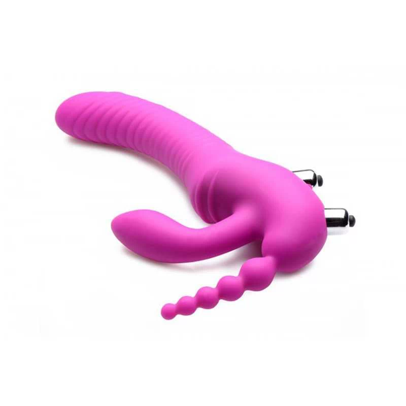 STRAP U - REGAL RIDER TRIPLE G VIBRATING SILICONE STRAPLESS STRAP-ON - Image 3