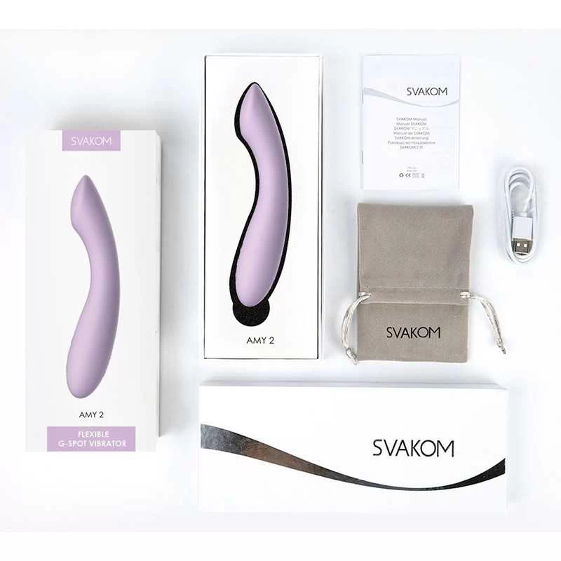 Svakom - Amy 2 G-spot & Clitoral Vibrator Light Purple - Image 6