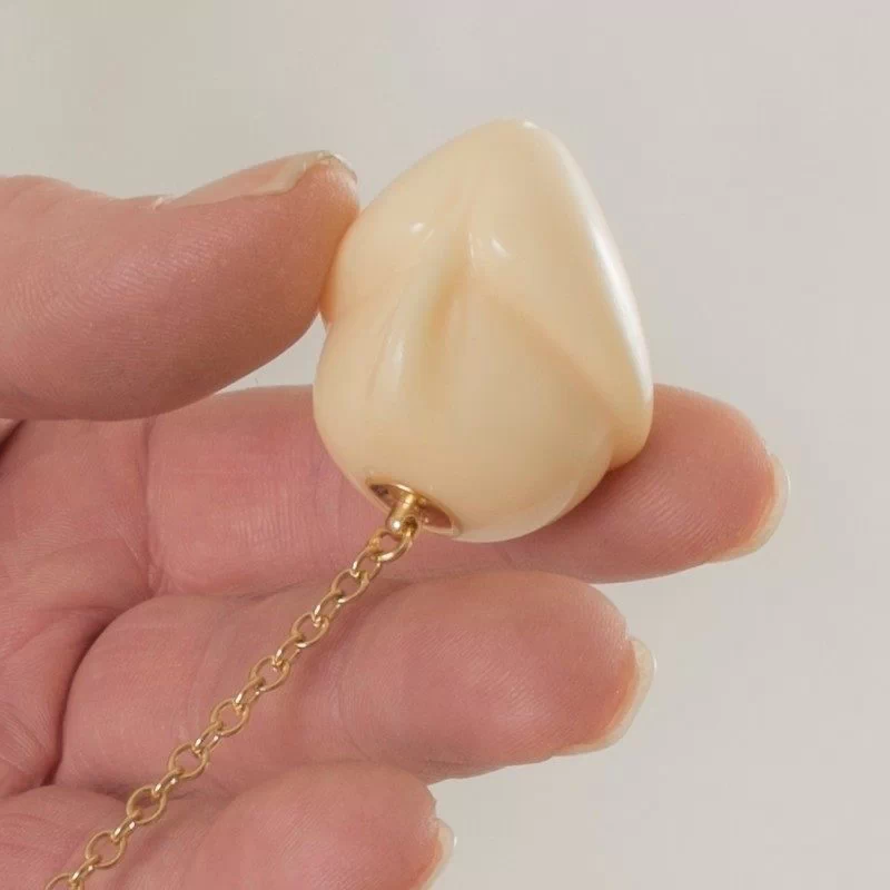 SYLVIE M - UNISEX PENIS HEAD ANAL JEWELRY WITH GOLD PENDANT CHAINS - Image 3