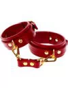 Taboom burgundy faux leather ankle cuffs