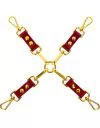 Taboom burgundy faux leather hogtie