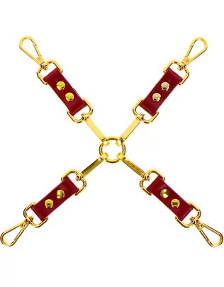 Taboom burgundy faux leather hogtie