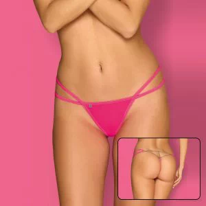 Tagant kettidega roosad stringid Obsessive Chainty