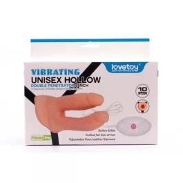 Topeltdildoga STRAP-ON_VIBRATSIOONIGA