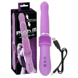 Tõukefunktsiooniga vibraator Push it! lilla