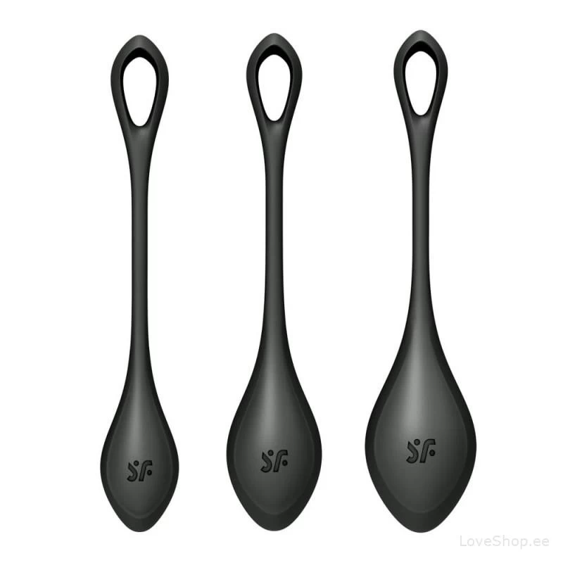 Tupekuulide komplekt Satisfyer Yoni Power 2 (mustad)