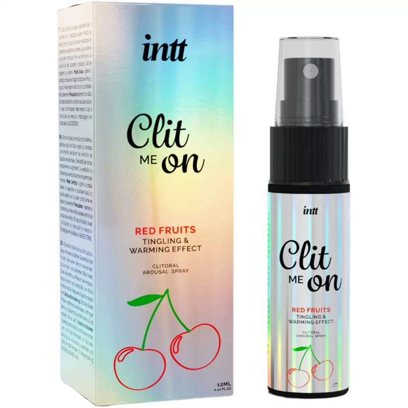 Vedel vibraator & orgasmigeel Intt Clit Me On Red Fruits (surisev & soojendav)