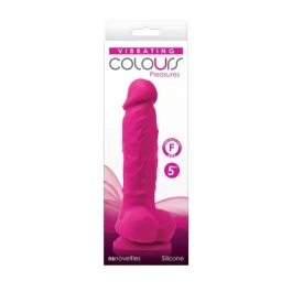 Vibratsiooniga dildo Colours 5" roosa