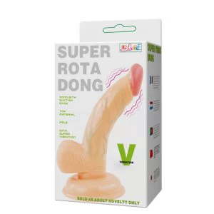 Vibreeriv iminapaga dildo Super Rota Dong R (20.5x4cm)