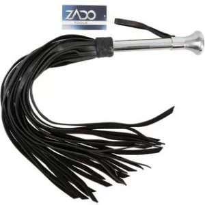Zado leather whip with metal handle