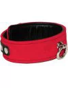 Zado red & black leather collar