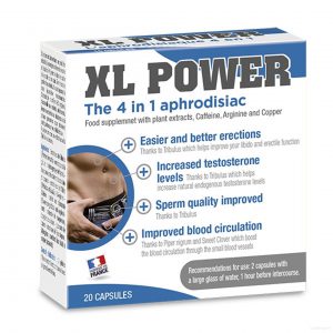 4-ühes XL Power seksuaalkapslid meestele (4-20 kapslit)