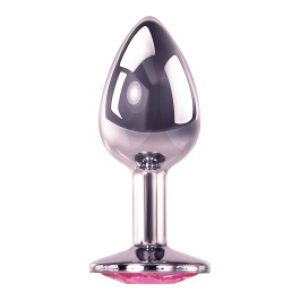 A&E Roosa kiviga hõbedane anaaltapp M