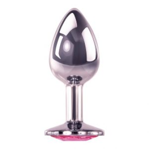 A&E Roosa kiviga hõbedane anaaltapp S