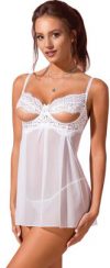 Avanua Silentia white sheer mesh chemise