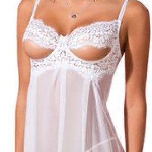 Avanua Silentia white sheer mesh chemise