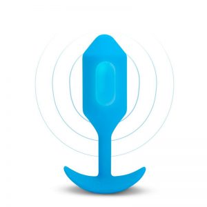 B-Vibe – Vibrating Snug Plug 3 (L) Blue