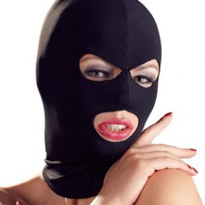 Bad Kitty black open mouth & eyes hood mask