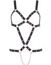 Bad Kitty black strap body with metal chains