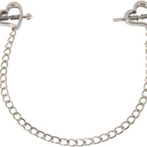 Bad Kitty heart shaped nipple clamps with chain