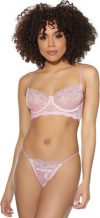 Coquette Lingerie roosa pitsist pesukomplekt särava tikandiga