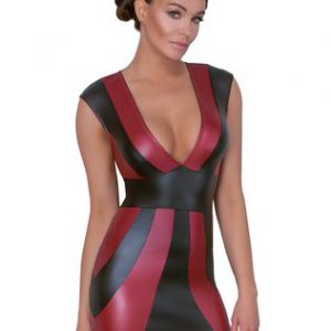 Cottelli Lingerie musta- ja punasetriibuline läiketa minikleit