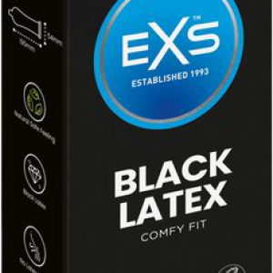 EXS Black Latex Comfy Fit kondoomid (12 tk)
