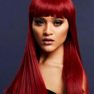 Fever Rubiinpunane pikk sirge parukas Alexia